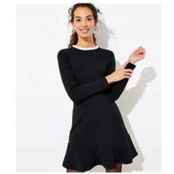 LOFT Ruffle Flare Dress (16) - Picture 1 of 6